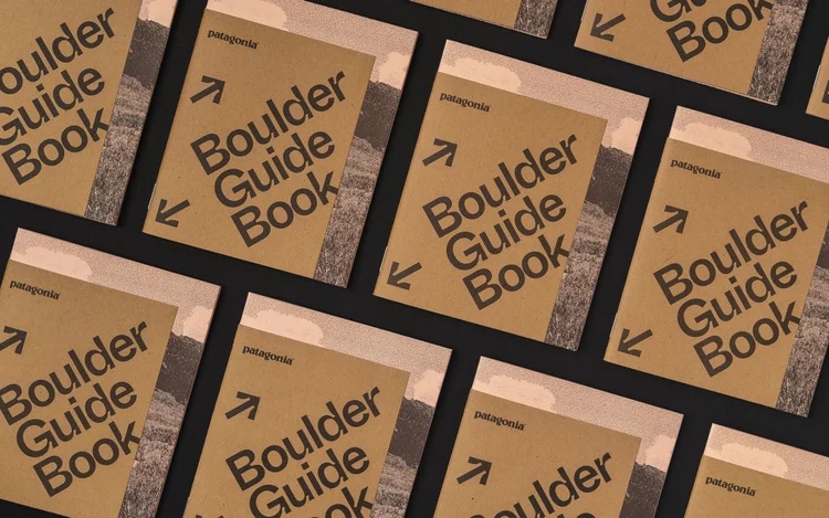 Przewodniki Patagonia Boulder Guide Book drukowane Algae Ink